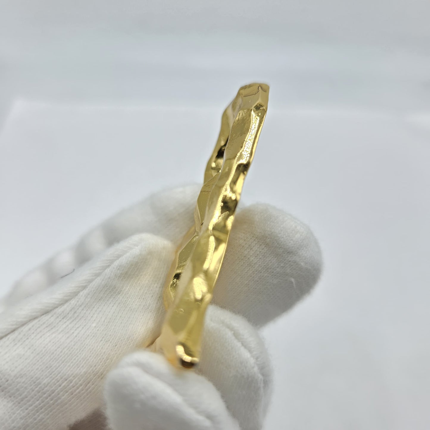 Vintage Hammered gold tone Heart Brooch pin