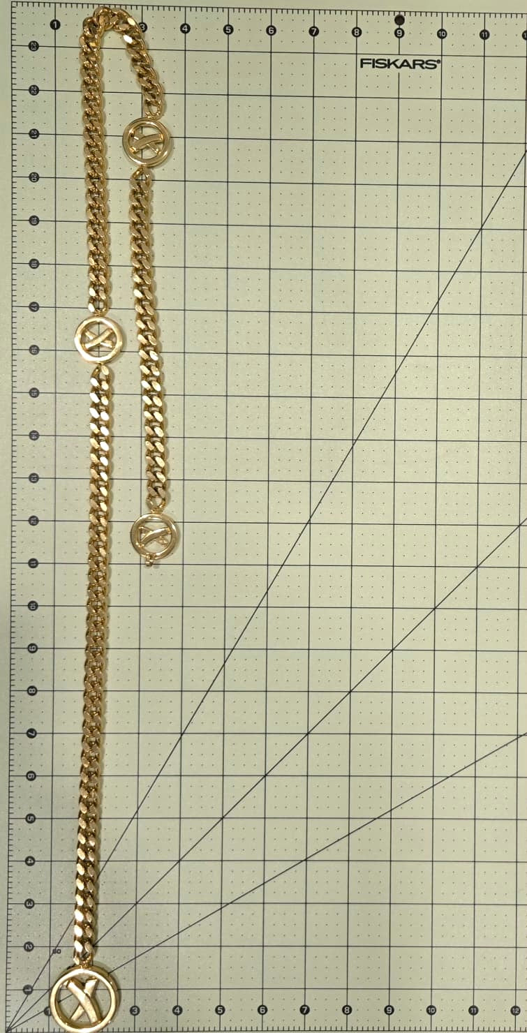 Vintage PALOMA PICASSO Gold tone Chain Belt/necklace 36in