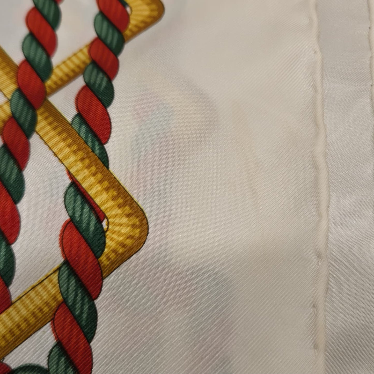 Vintage R DI RATTI Italian silk scarf with an equestrian motif 34x34