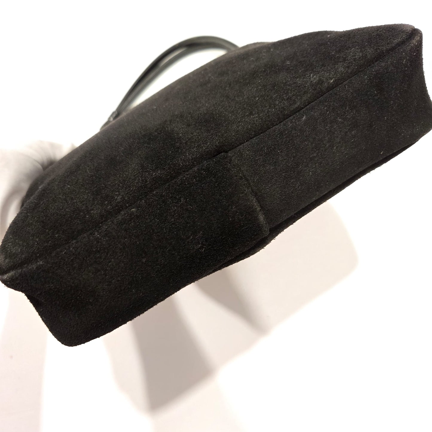 Vintage Black Suede Leather Gold
Dragon & Phoenix shoulder bag purse designer runway