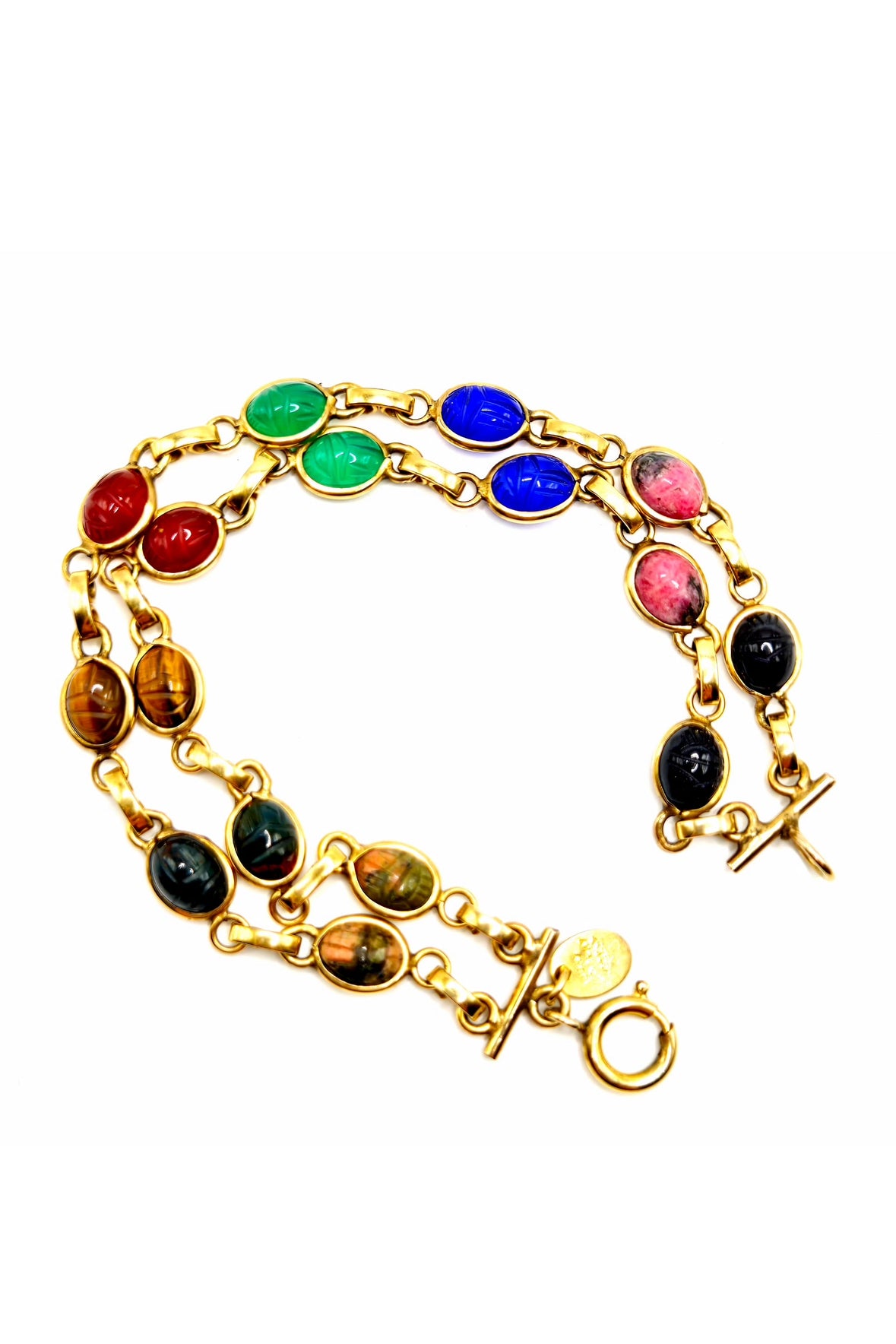Vintage BURT CASSEL
12K GOLD FILLED
SCARAB bracelet