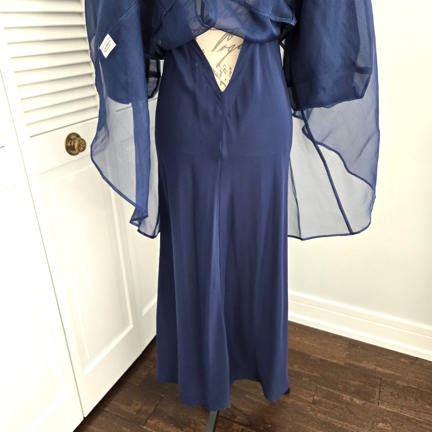 KAMPERETT Meiere  Silk Organza  Navy Blue Dress size L