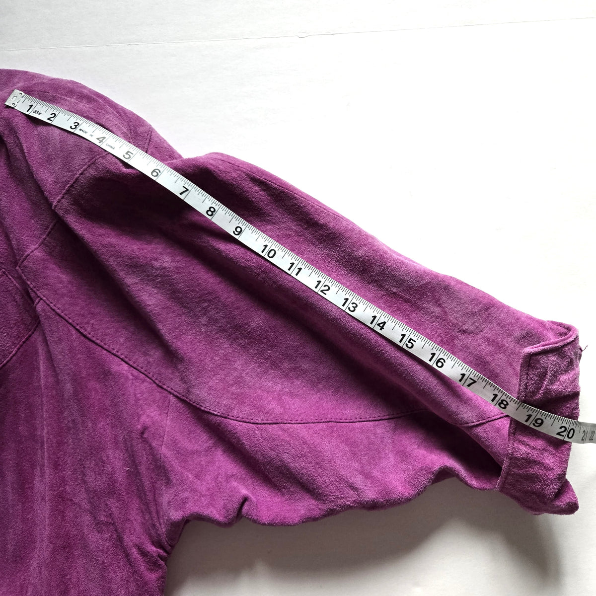 Vintage MADGE'S fuchsia pink suede leather oversized jacket coat size L