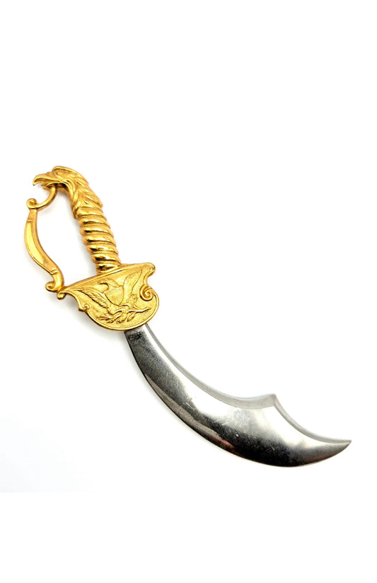 Vintage CORO PEGASUS Gigantic Sword with an Eagle and Great Seal of the United States, Gold and Silver Tone Brooch pin