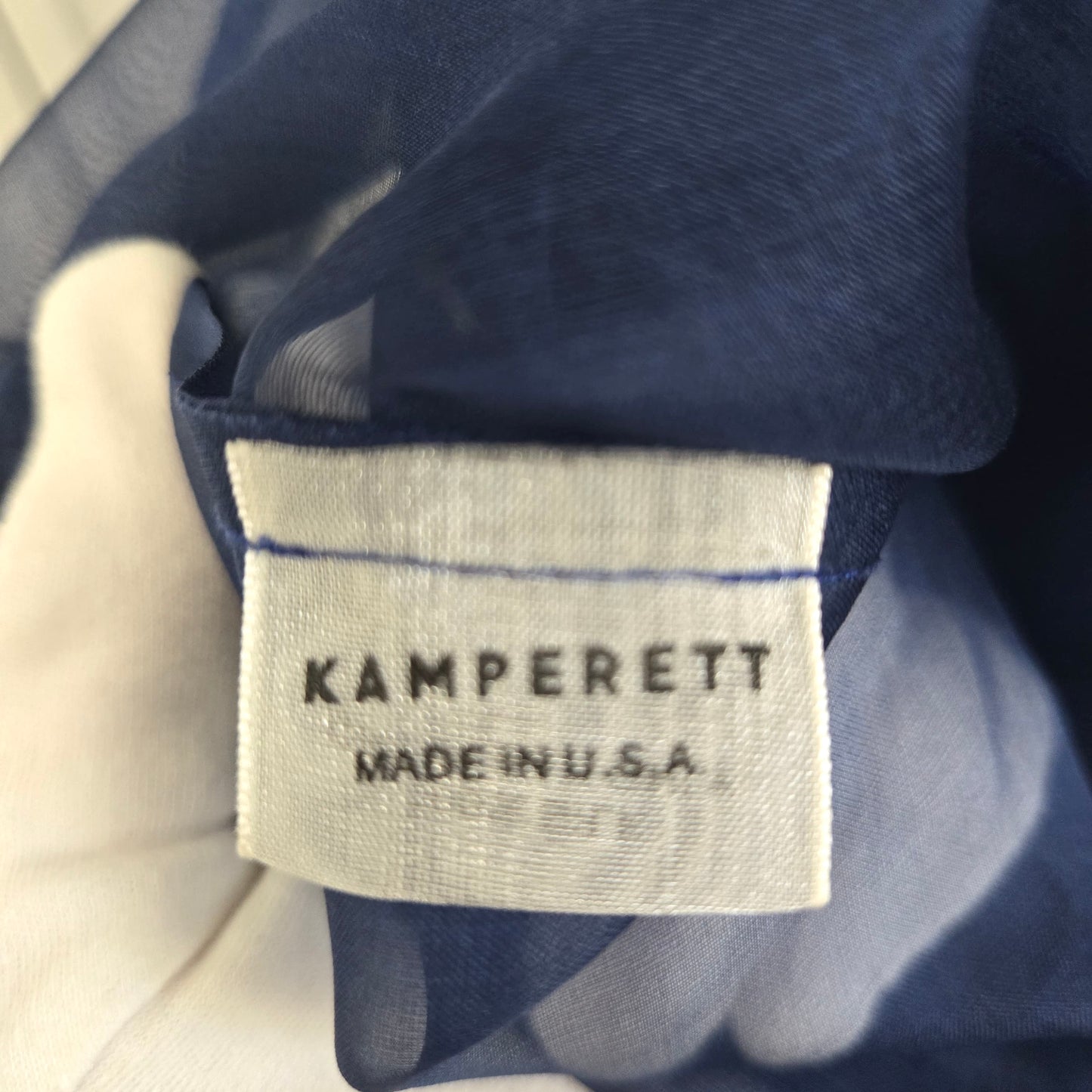KAMPERETT Meiere  Silk Organza  Navy Blue Dress size L