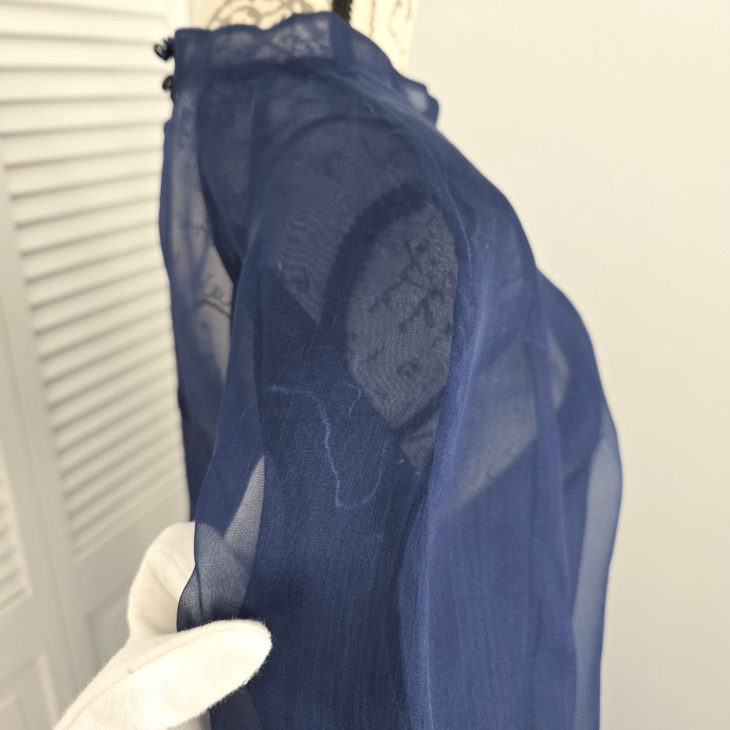 KAMPERETT Meiere  Silk Organza  Navy Blue Dress size L