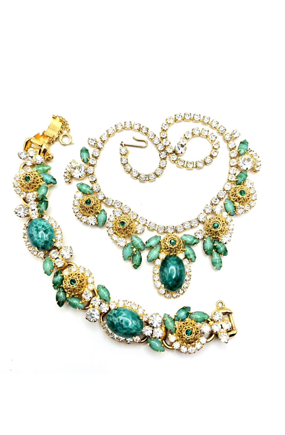 Vintage DeLizza & Elster Juliana Necklace and Bracelet Set