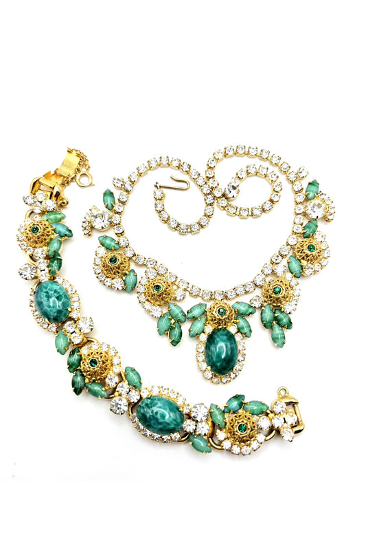 Vintage DeLizza & Elster Juliana Necklace and Bracelet Set