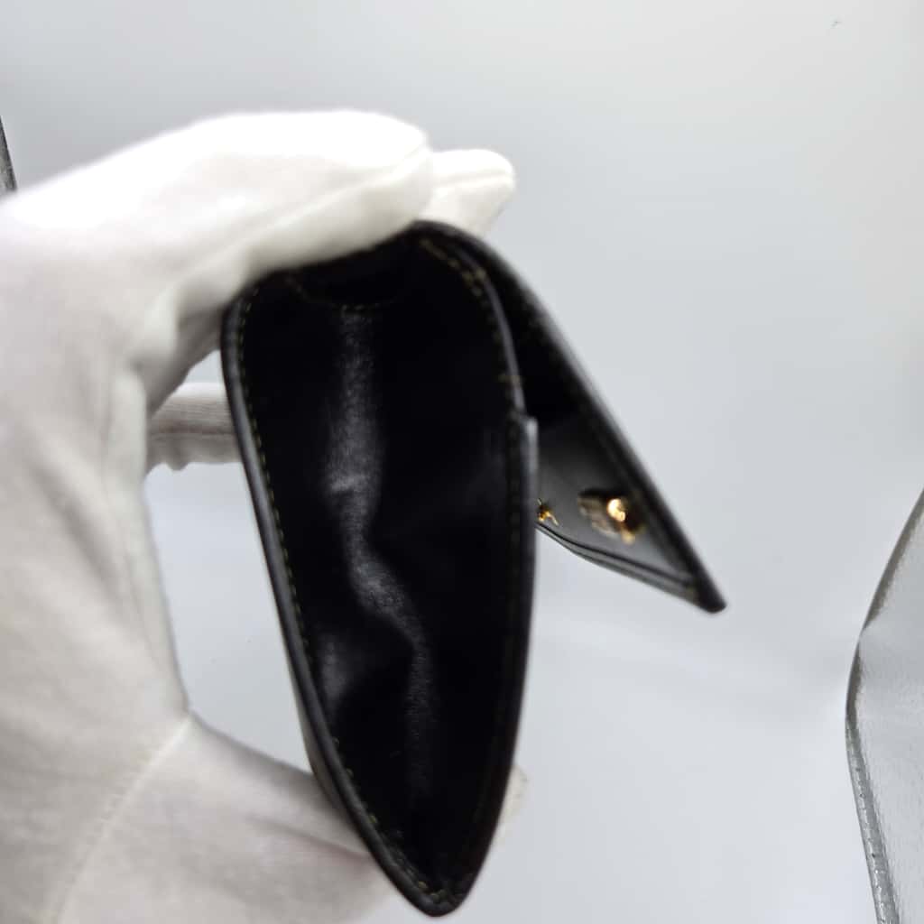 Vintage Fendi Pequin Coated Canvas Bifold Snap Wallet