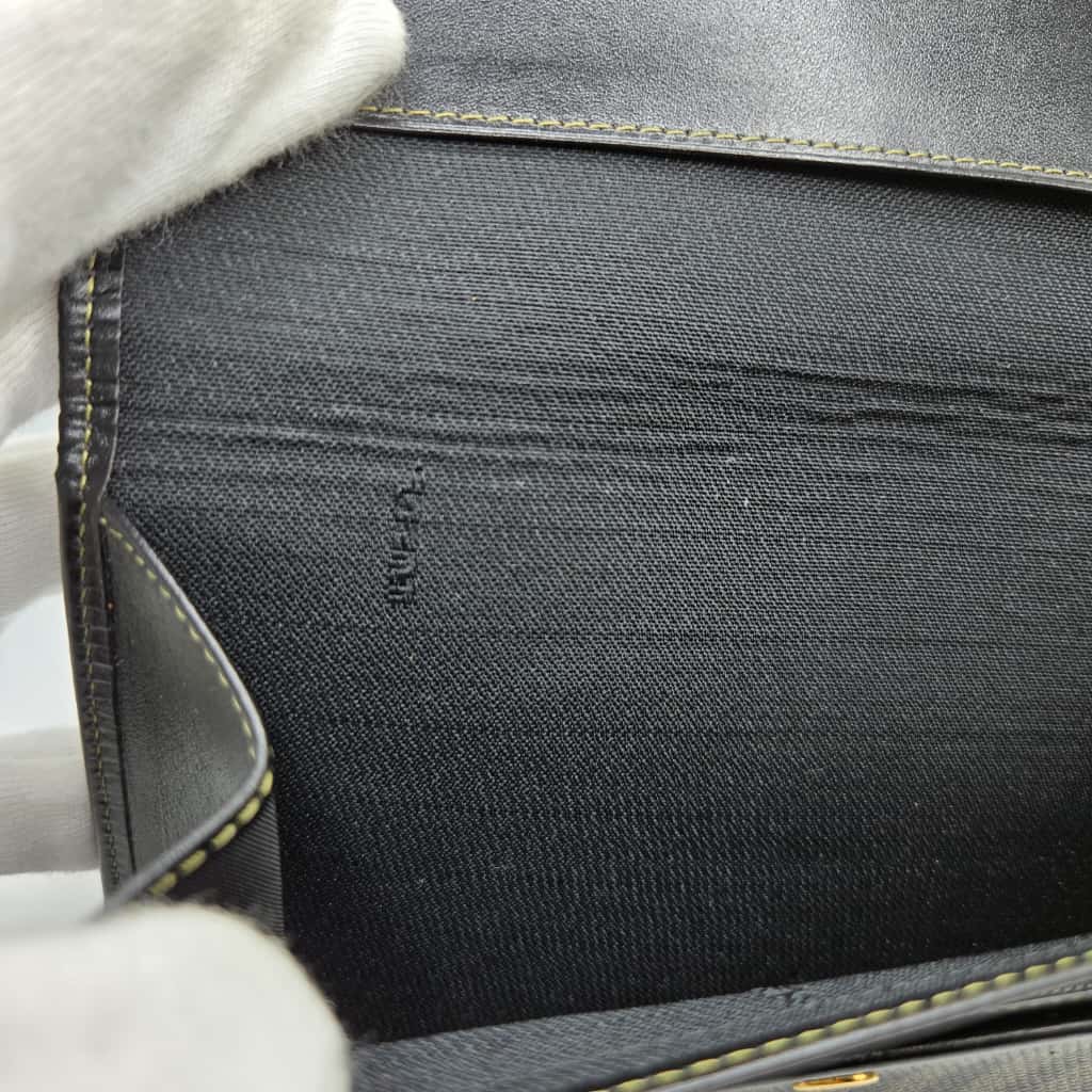 Vintage Fendi Pequin Coated Canvas Bifold Snap Wallet