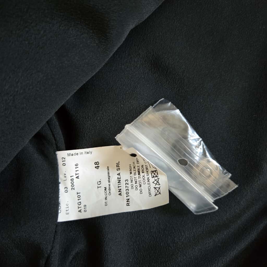 NWT 1,715.00 Armani Collezioni Black Crepe Appliqued Blazer size 12