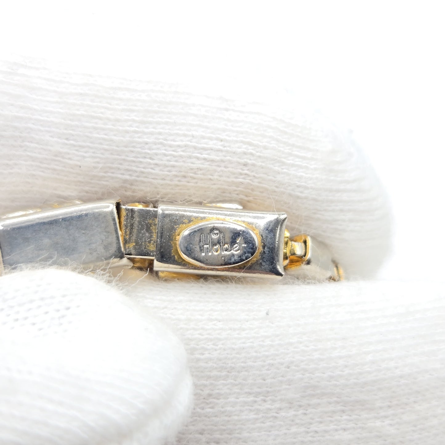 Vintage HOBE green blue red rhinestones gold tone beautiful designer runway necklace and clip on earrings set