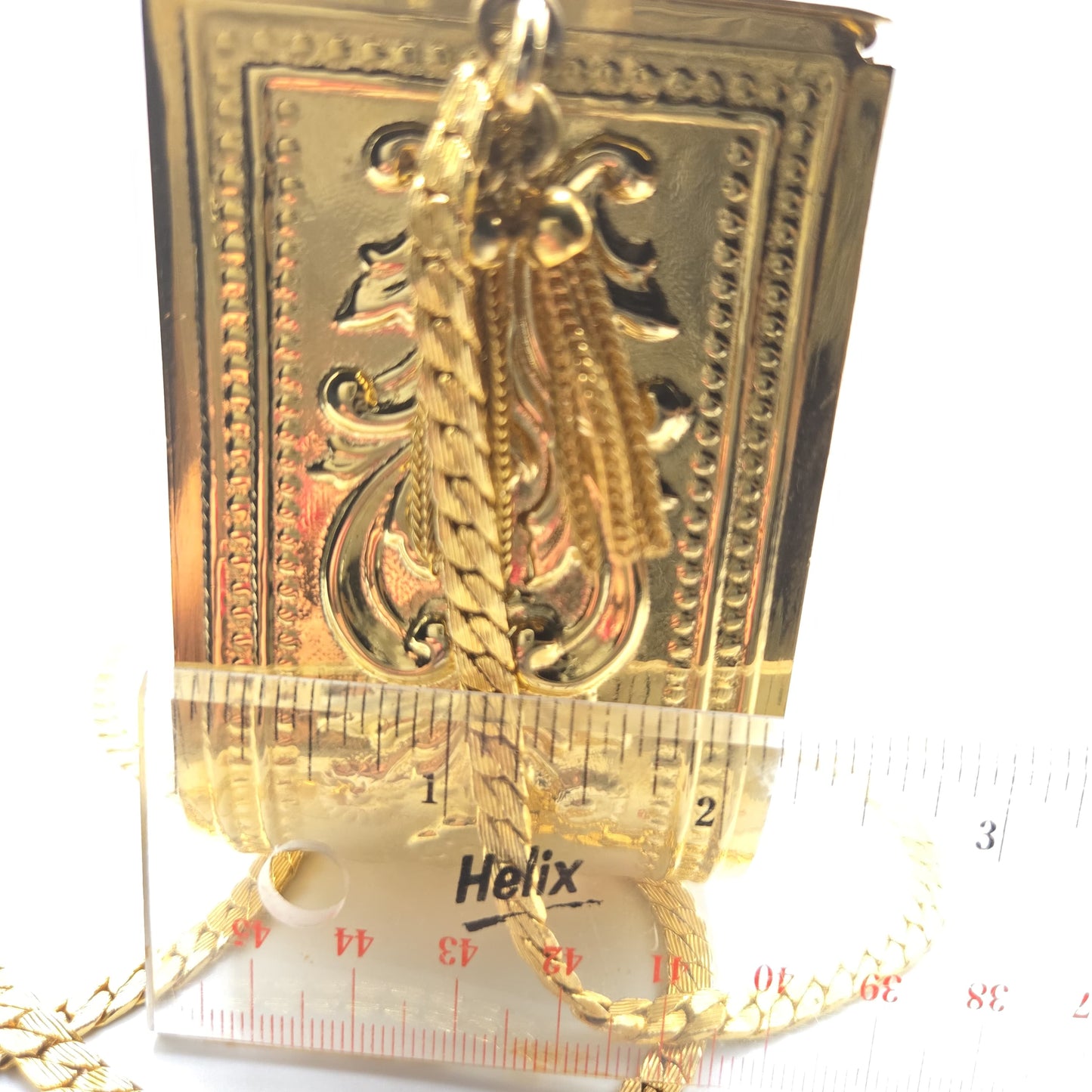 Vintage JUDITH LEIBER Hard Gold tone Metal Minaudière evening clutch bag