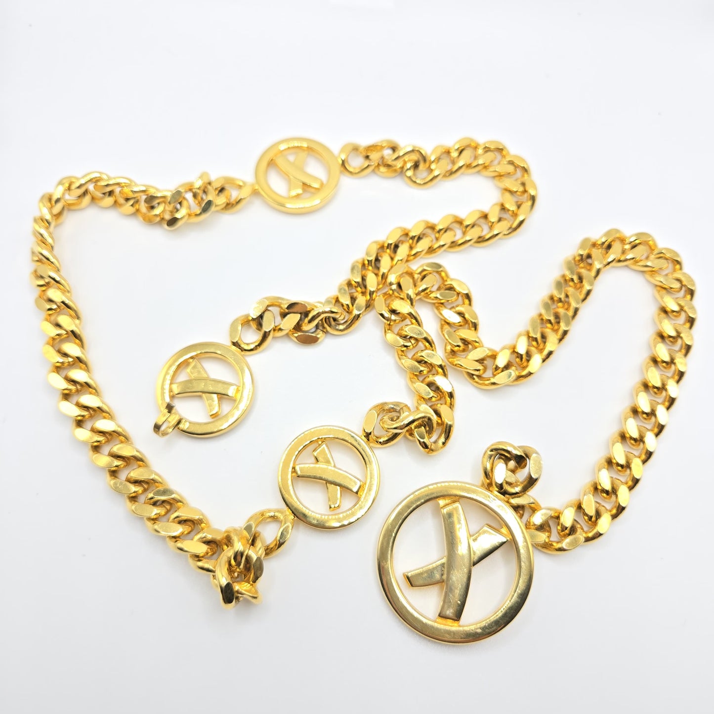 Vintage PALOMA PICASSO Gold tone Chain Belt/necklace 36in