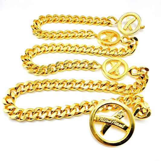 Vintage PALOMA PICASSO Gold tone Chain Belt/necklace 36in
