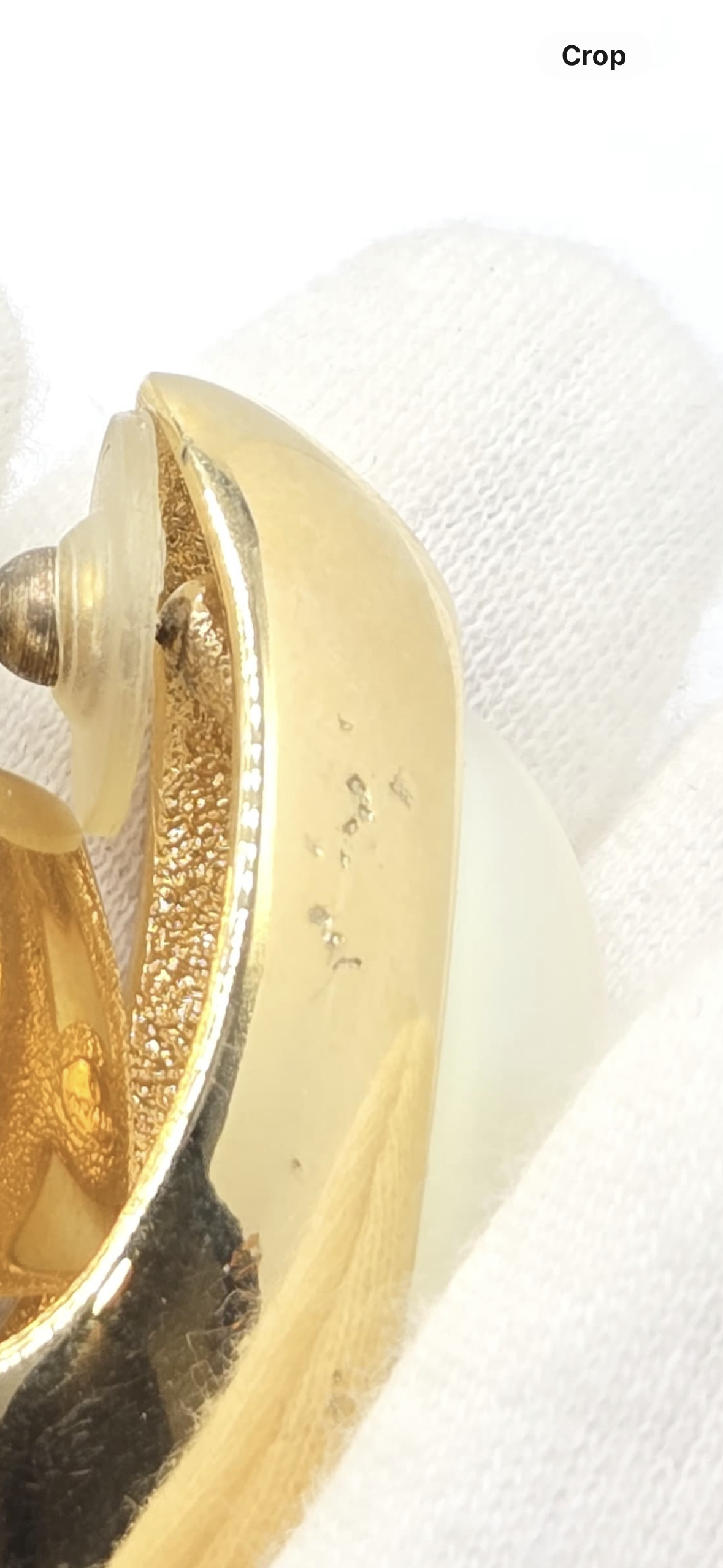 Vintage GIVENCHY Large Gold tone Faux pearl Earrings