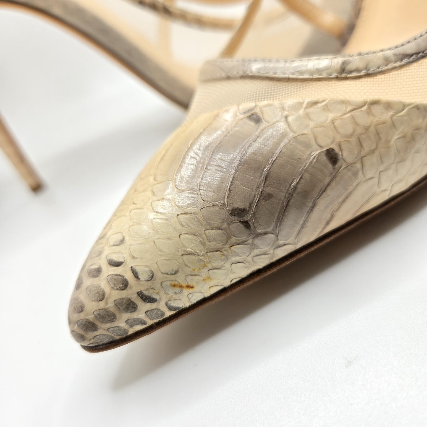 ALEXANDRE BIRMAN snake skin python mesh pumps heels size 39.5