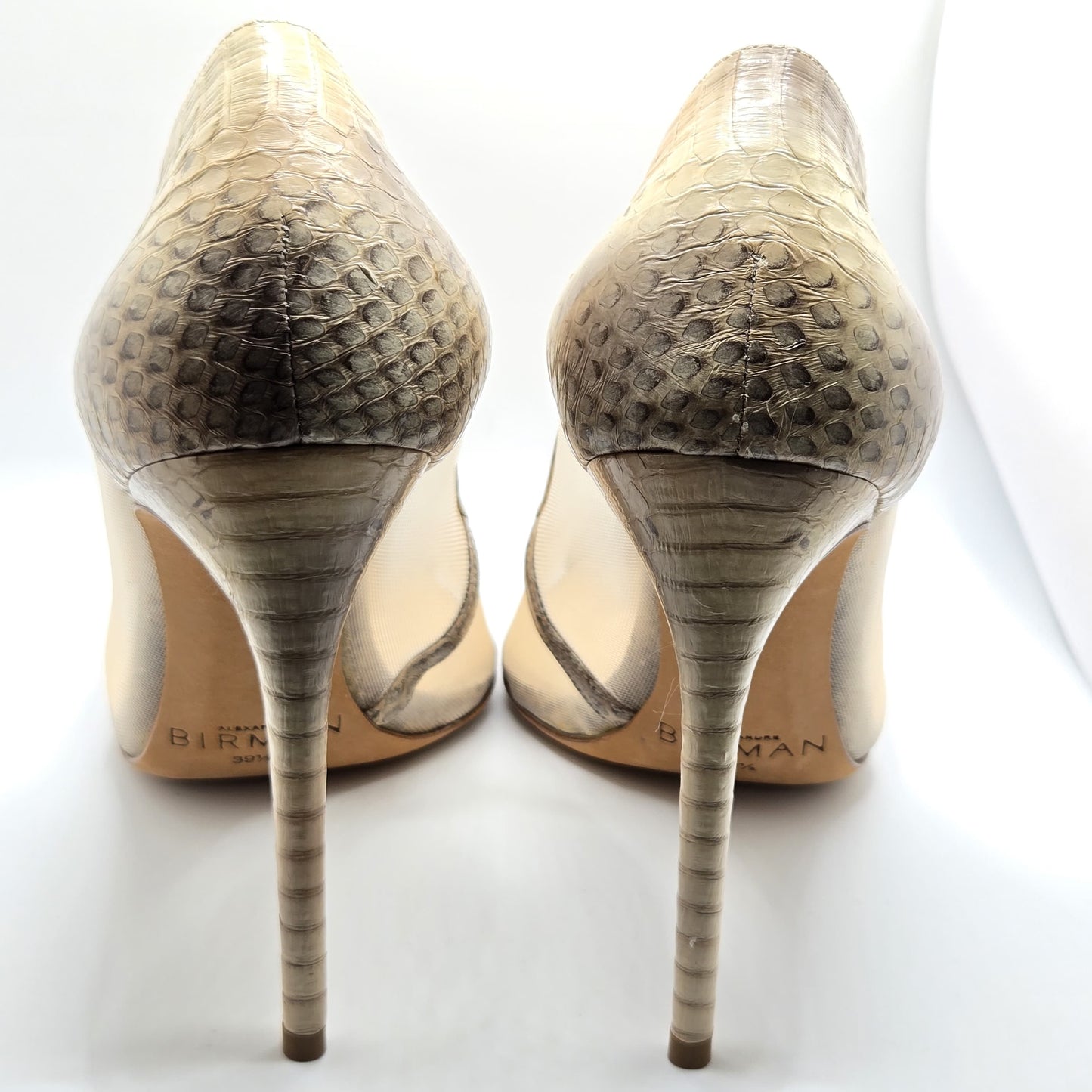 ALEXANDRE BIRMAN snake skin python mesh pumps heels size 39.5