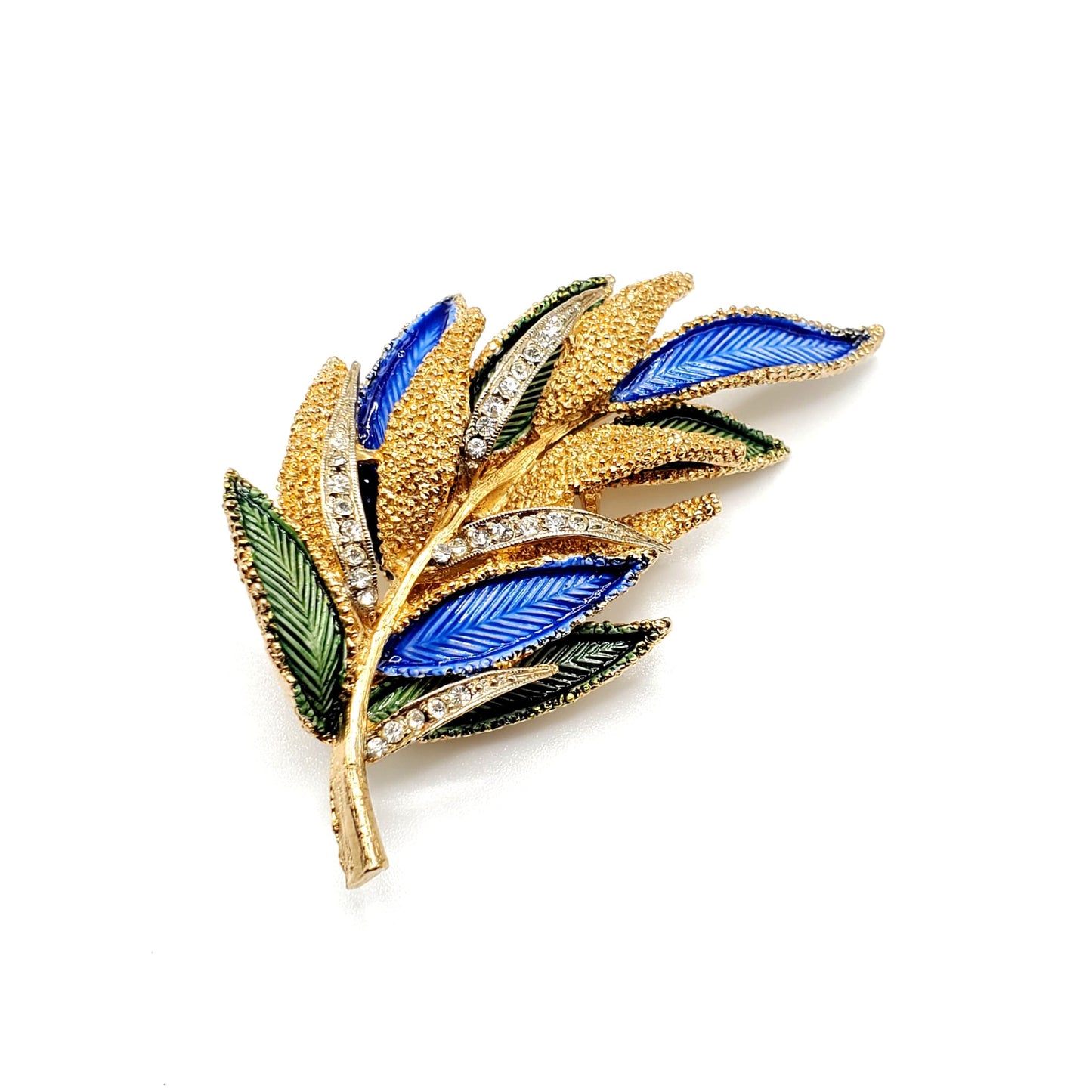 Vintage ART Leaves Pin Brooch