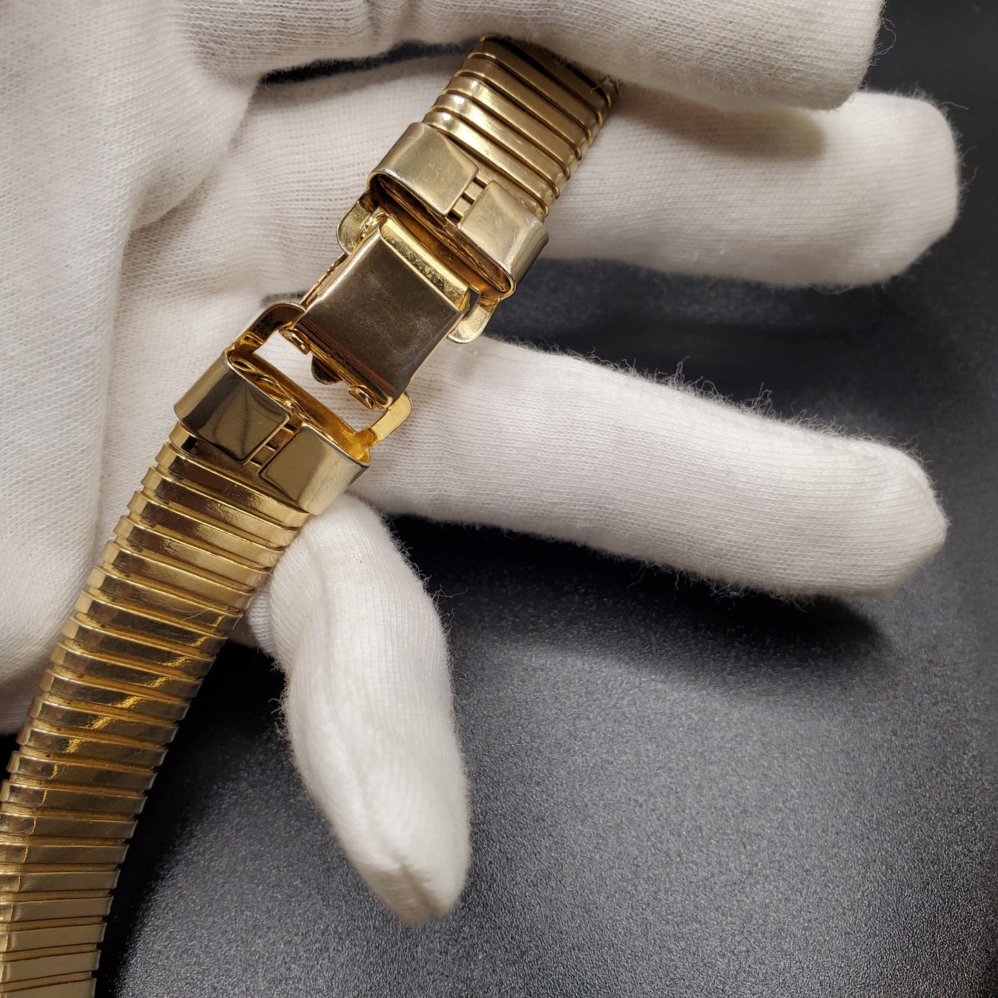 Vintage, Red, Blue, Green Cabochon, Gold Tone Moghul Necklace