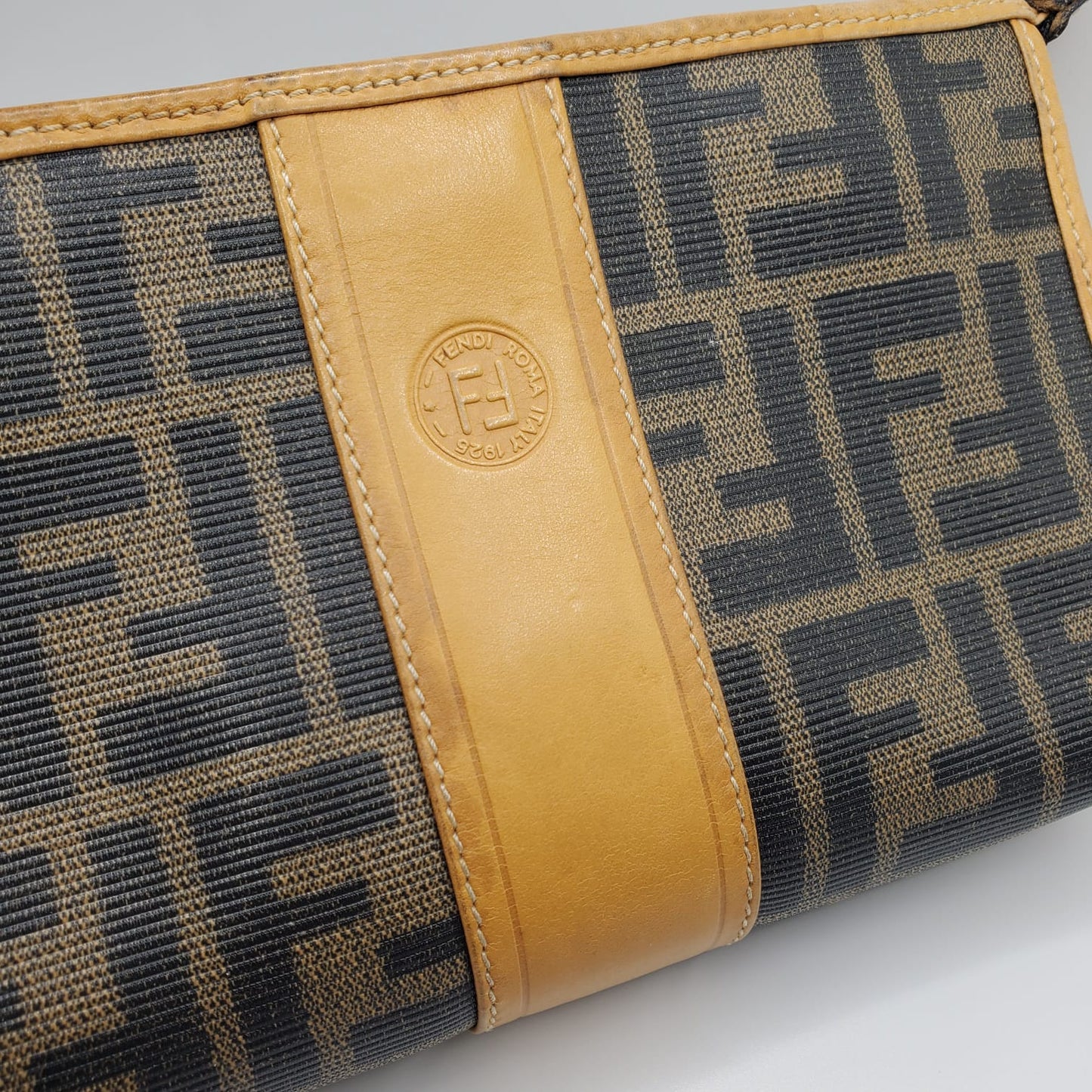 Vintage FENDI Zucca Clutch/Cosmetic Pouch