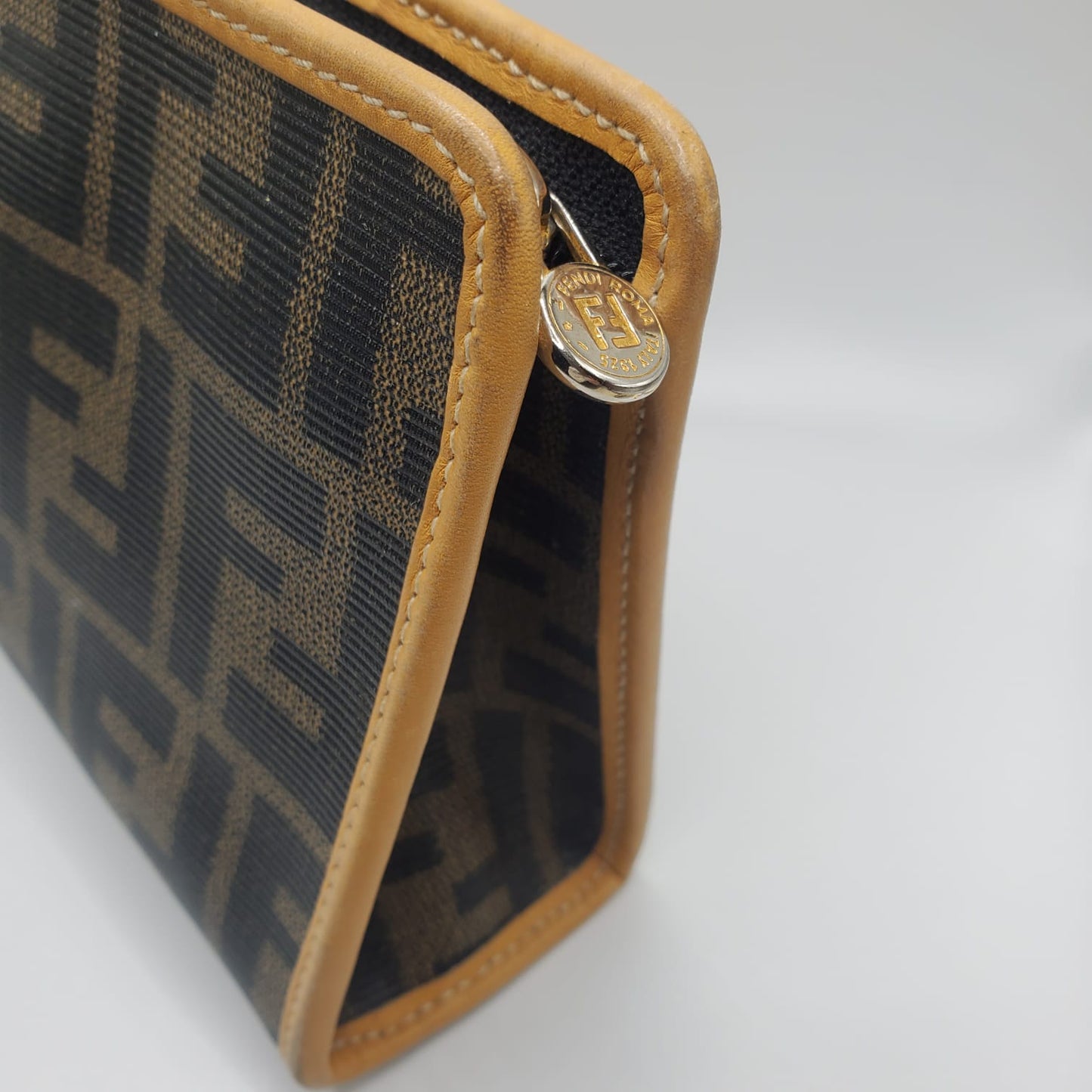 Vintage FENDI Zucca Clutch/Cosmetic Pouch