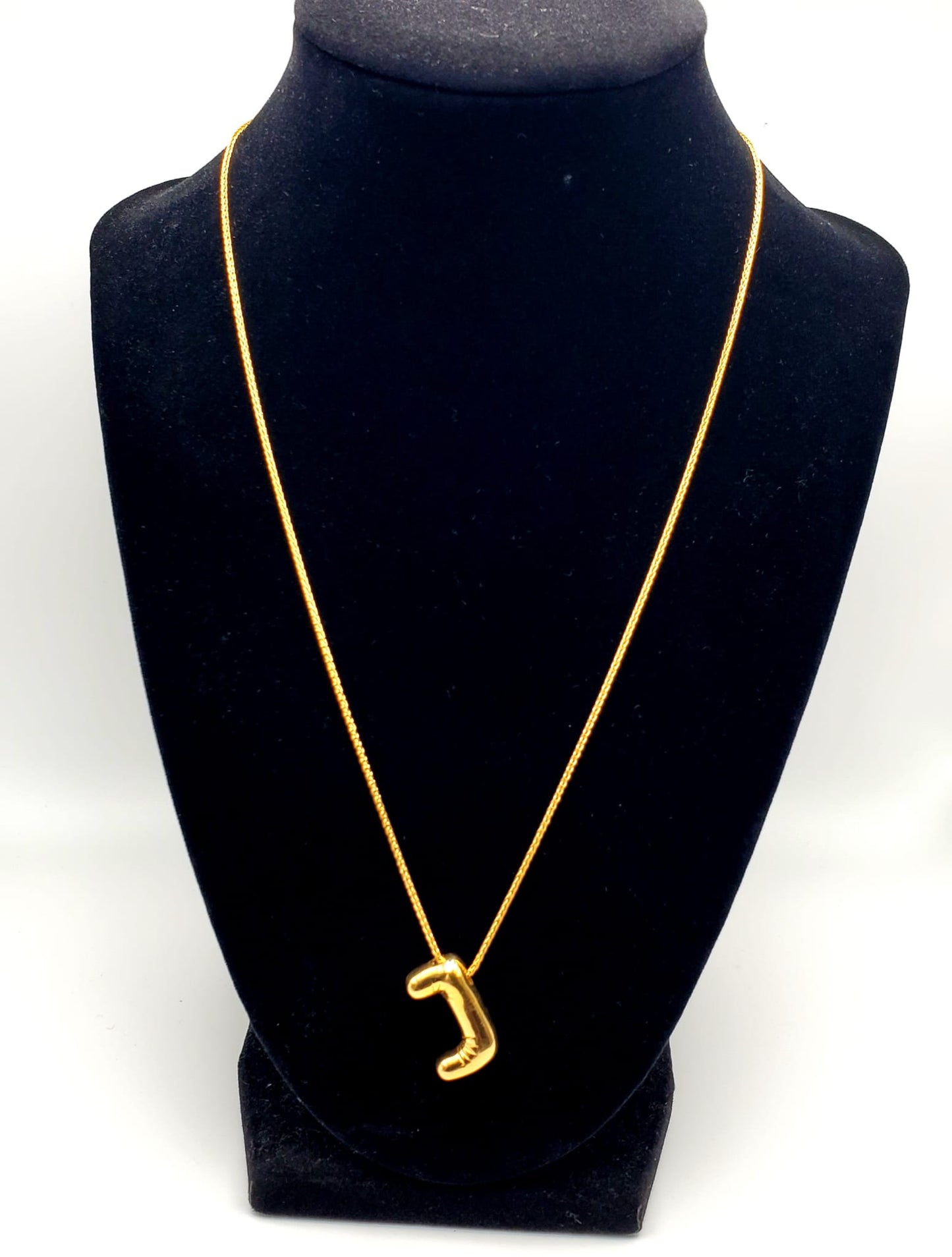 MAISON IREM Balloon J Letter 925 Silver, Gold Tone Necklace NEW with Box