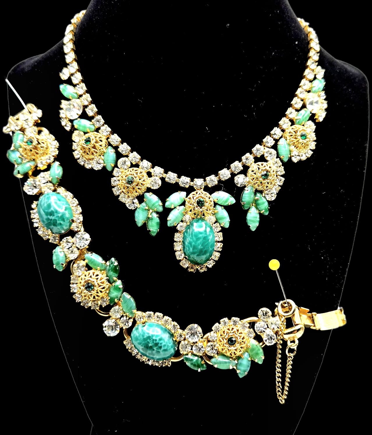 Vintage DeLizza & Elster Juliana Necklace and Bracelet Set