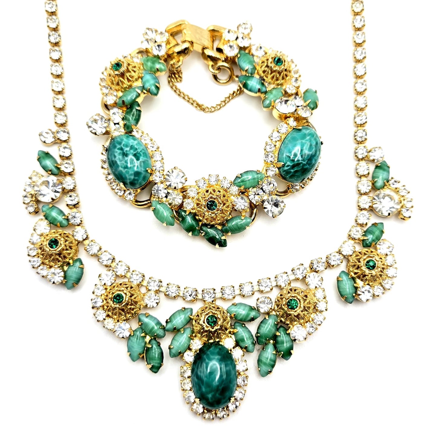 Vintage DeLizza & Elster Juliana Necklace and Bracelet Set