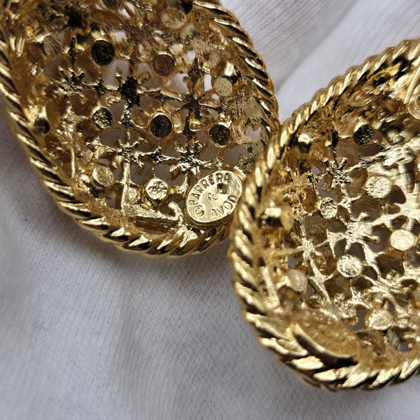 Vintage JOSE MARIA BARRERA For AVON Versatile Elegance Rhinestones Gold Tone Dangle Clip on Earrings