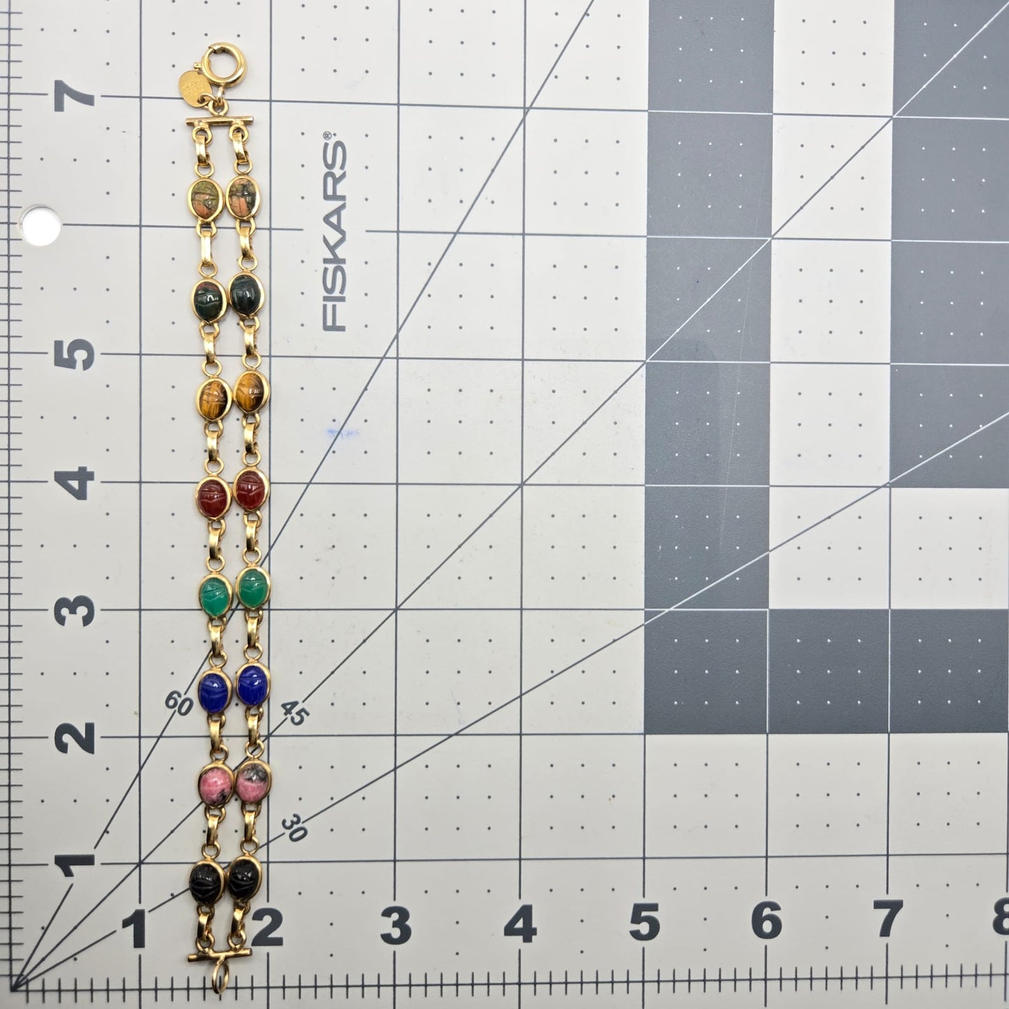 Vintage BURT CASSEL
12K GOLD FILLED
SCARAB bracelet