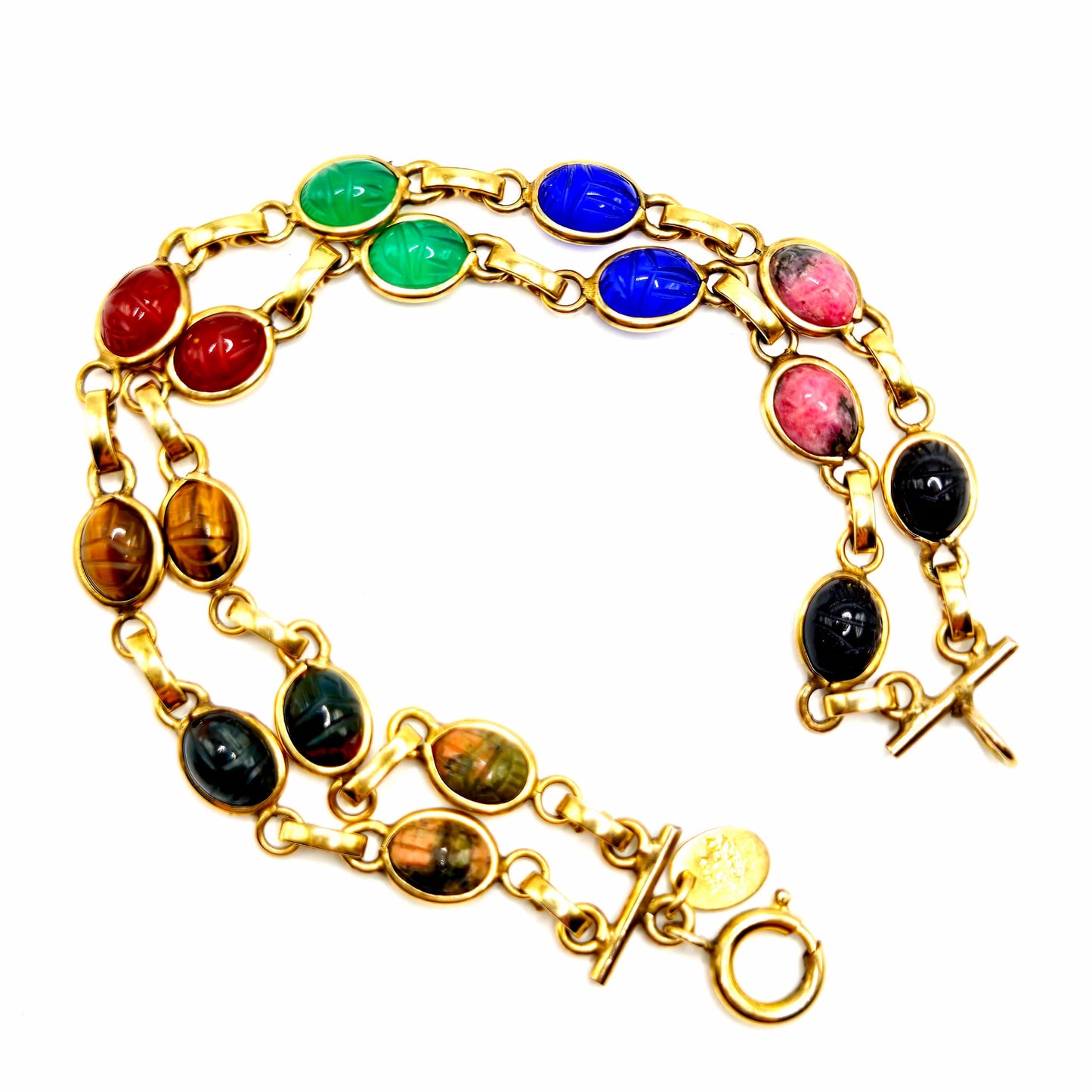 Vintage BURT CASSEL
12K GOLD FILLED
SCARAB bracelet