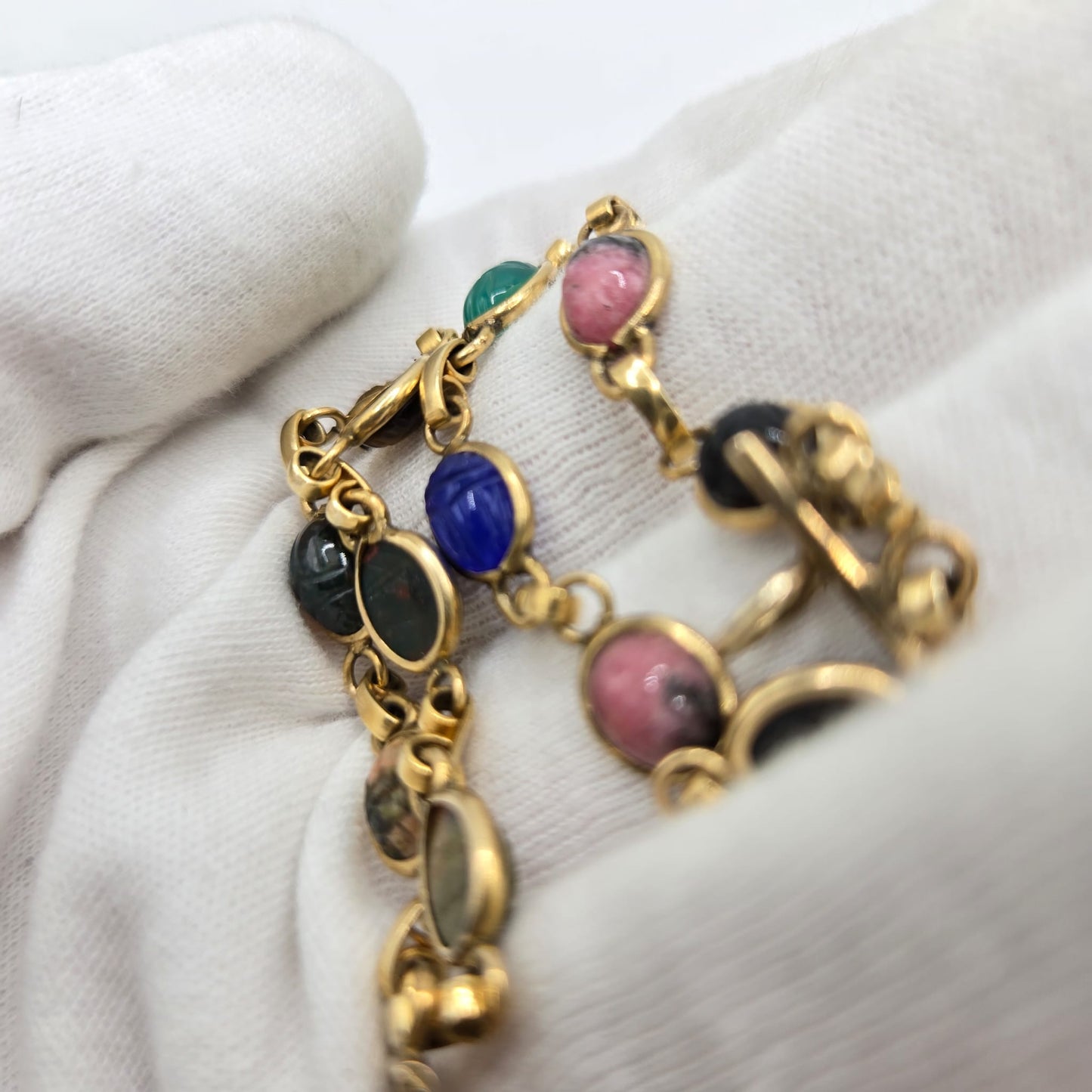 Vintage BURT CASSEL
12K GOLD FILLED
SCARAB bracelet